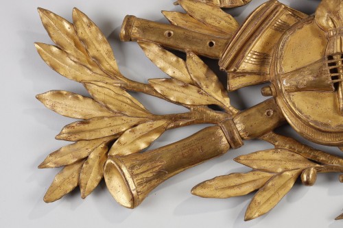 Architectural & Garden  - Attributes Of Music In Golden Wood From The 18th Century