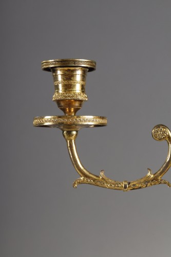 XVIIIe siècle - Grande paire de candélabres d'époque Louis XVI