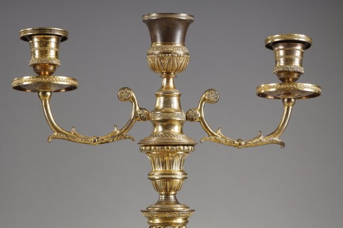 Grande paire de candélabres d'époque Louis XVI - Louis XVI
