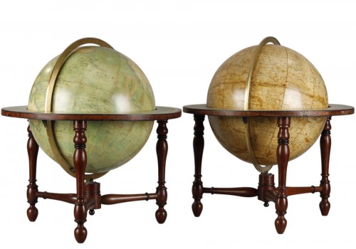 Pair of large terrestrial & celestial globes from the Newton and Son 1851