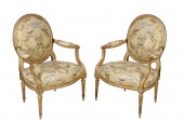 Paire de fauteuils Louis XVI estampillé de Jean Baptiste Sené