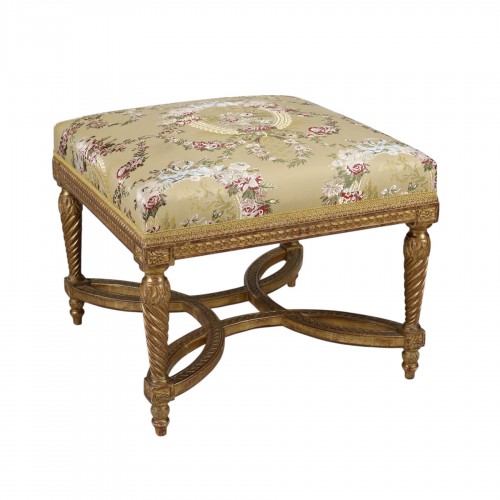 Louis XVI period gilded wooden stool