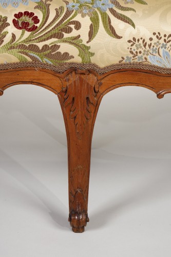 Sièges Canapé & Mobilier de Salon - Paire de banquettes d'époque Louis XV attribué à Père GOURDIN