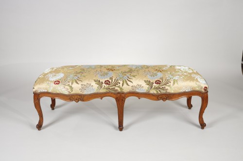 Paire de banquettes d'époque Louis XV attribué à Père GOURDIN - Galerie Gilles Linossier