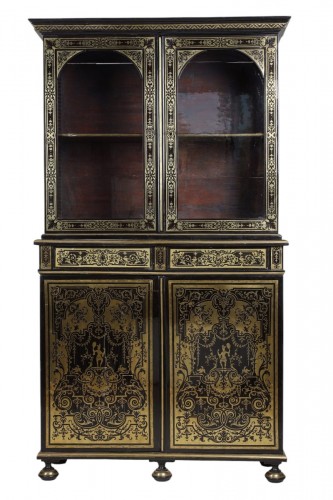 Bibliothèque en marqueterie « Boulle », attribuée à André Charles Boulle