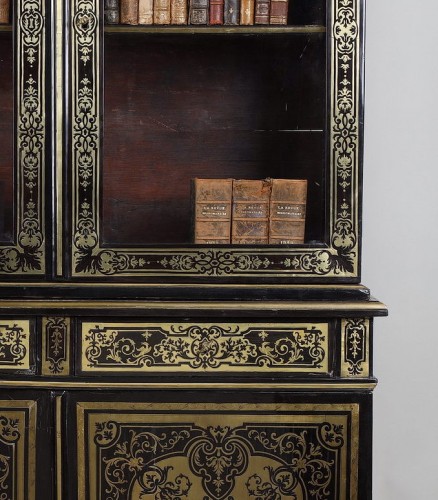 XVIIe siècle - Bibliothèque en marqueterie « Boulle », attribuée à André Charles Boulle