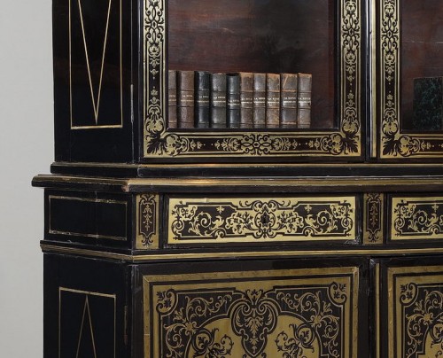 Bibliothèque en marqueterie « Boulle », attribuée à André Charles Boulle - Louis XIV