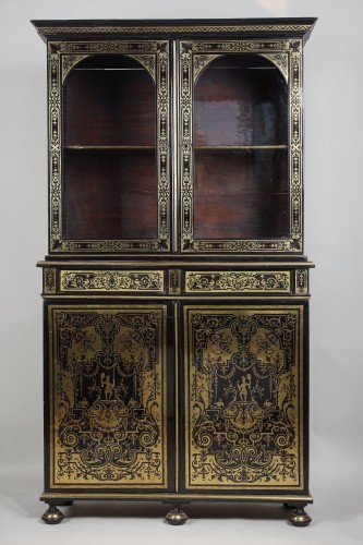 Louis XIV - Bibliothèque en marqueterie « Boulle », attribuée à André Charles Boulle