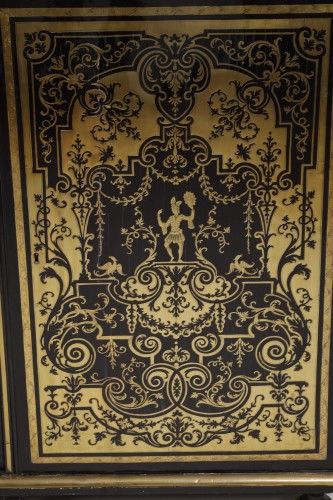 Antiquités - Bibliothèque en marqueterie « Boulle », attribuée à André Charles Boulle