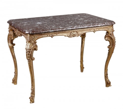 Giltwood center table, Regency period