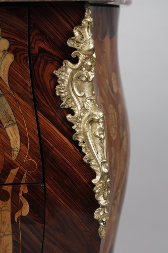 Antiquités - Curved chest of drawers on all sides attributed to Pierre Migeon