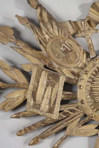 Architectural & Garden  - 18th century giltwood war attributes