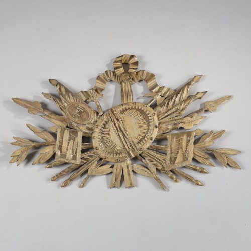 18th century giltwood war attributes - Louis XVI
