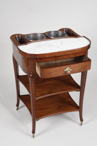 Rafraîchissoir en acajou et marbre de CANABAS - Mobilier Style Transition