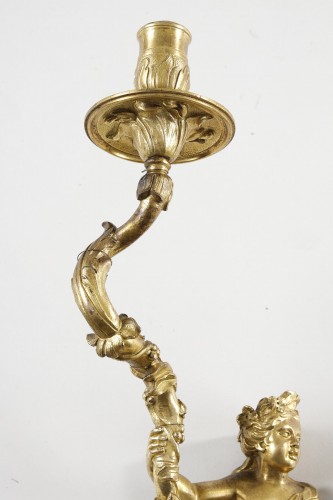 Paire d'appliques en bronze doré d'époque Régence attribuée à Charles Cressent - Régence