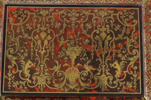 Coffre en marqueterie Boulle d'écaille de Tortue Attribuée à André Charles Boulle - Galerie Gilles Linossier