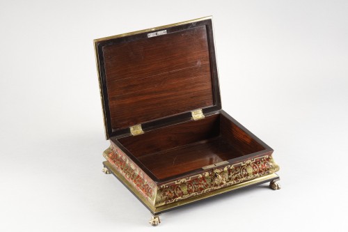 Louis XIV - Coffre en marqueterie Boulle d'écaille de Tortue Attribuée à André Charles Boulle
