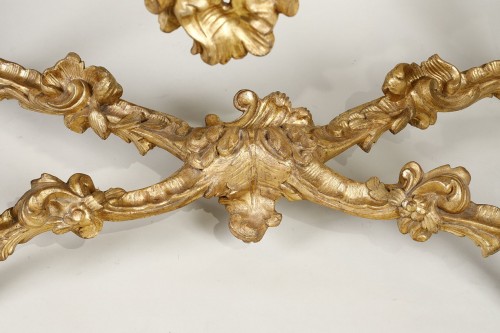 Antiquités - Rare Pair of Italian Console Tables Greek Porphyry Top