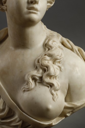Antiquités - Paire de bustes à l'Antique de Tommaso Rues, XVIIe siècle