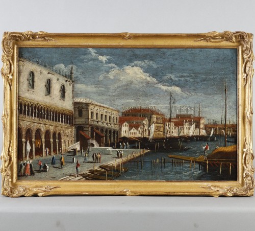 Paire de Vedute, Attribué au “Maître des vues de la Fondation Langmatt” - Tableaux et dessins Style 