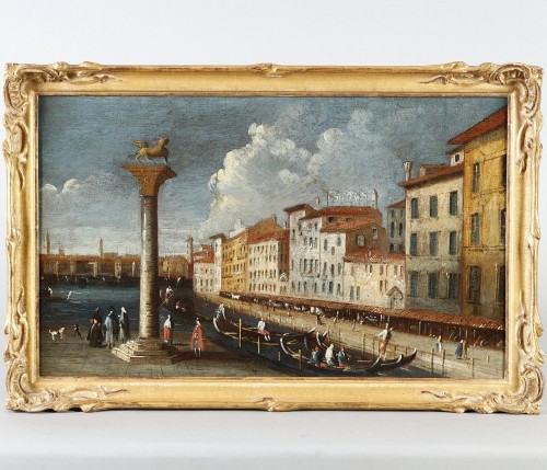 Tableaux et dessins Tableaux XVIIIe siècle - Paire de Vedute, Attribué au “Maître des vues de la Fondation Langmatt”