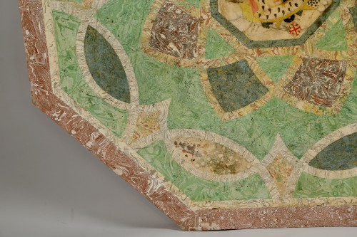 Scagliole tray, Italy 17th early 18th century - Louis XIV