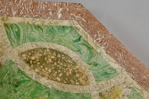 Antiquités - Scagliole tray, Italy 17th early 18th century