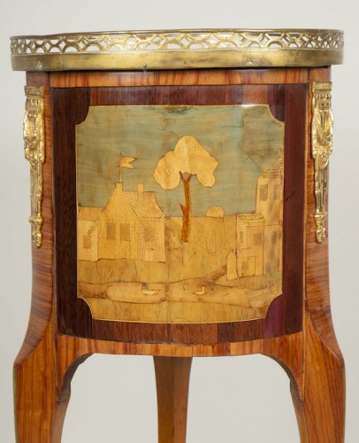 Chiffonnière tambour attribuée à André Louis Gilbert - Mobilier Style Transition