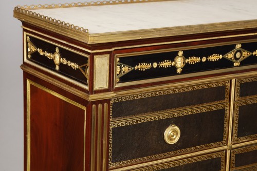 Antiquités - Cartonnier d'époque XVIIIe siècle attribué à Bernard Molitor