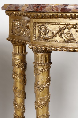 Paire de consoles Italie du Nord d'époque Louis XVI - Galerie Gilles Linossier