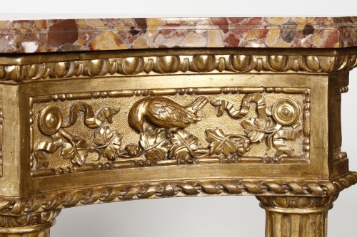 Louis XVI - Paire de consoles Italie du Nord d'époque Louis XVI