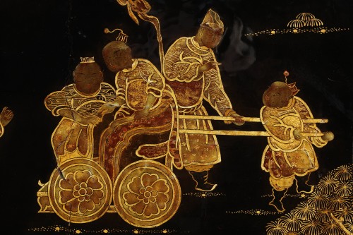 Louis XV - Lacquered secretary desk attributed to BVRB.