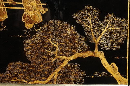 Antiquités - Lacquered secretary desk attributed to BVRB.