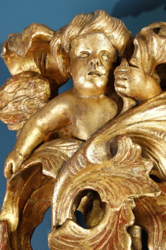 18th century - Italian mirror with Putti