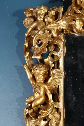 Louis XV - Italian mirror with Putti