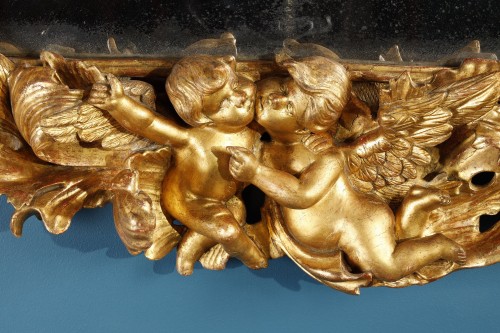 Antiquités - Italian mirror with Putti