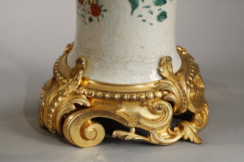 Porcelain & Faience  - Pair of large East India Company vases 18th century"famille rose" porcelain