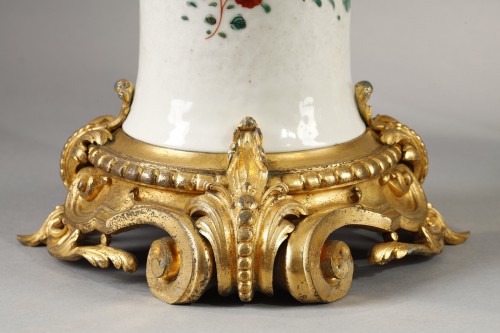 Louis XV - Pair of large East India Company vases 18th century"famille rose" porcelain