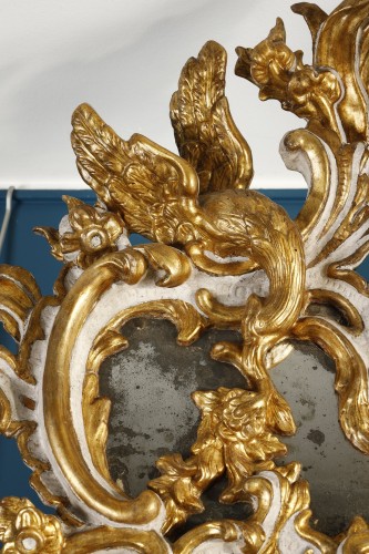 Pair of large 18th century Italian mirrors, with reserves - 