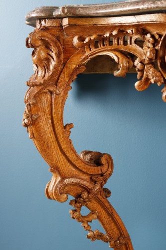 Louis XV period oak wall console - Louis XV