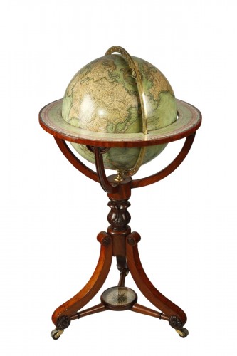 Grand globe terrestre anglais de George Frederick Cruchley