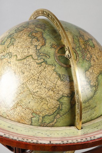 Grand globe terrestre anglais de George Frederick Cruchley - Collections Style Louis XVI