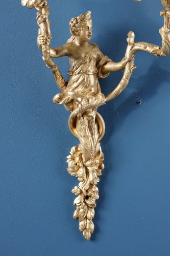 XVIIIe siècle - Importante paire d’appliques Régence attribuée à Charles Cressent