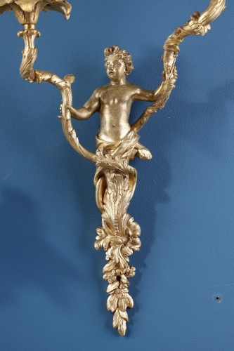 Importante paire d’appliques Régence attribuée à Charles Cressent - Régence