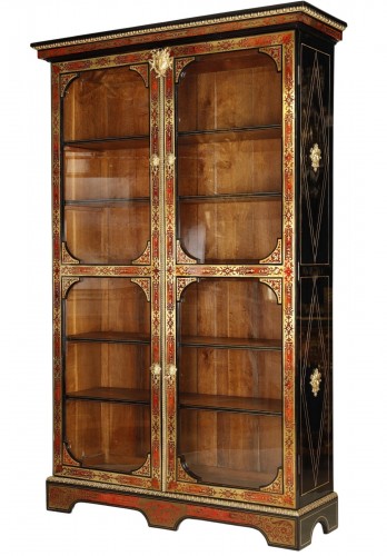 Bibliothèque Louis XIV en marqueterie «Boulle» attribuée à Nicolas Sageot
