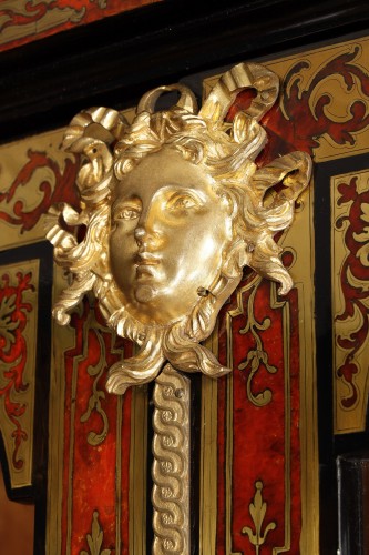 Large Louis XIV Boulle marquetry bookcase attributed to Nicolas Sageot - Furniture Style Louis XIV