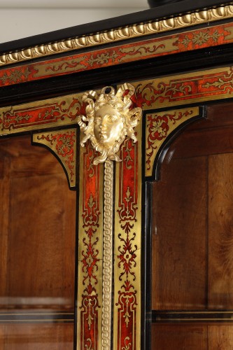 Large Louis XIV Boulle marquetry bookcase attributed to Nicolas Sageot - Louis XIV