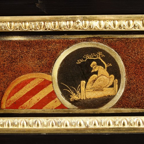 Furniture  - Rare Japanese lacquer flat desk with mechanism stamped by Bury, Louis XVI period
