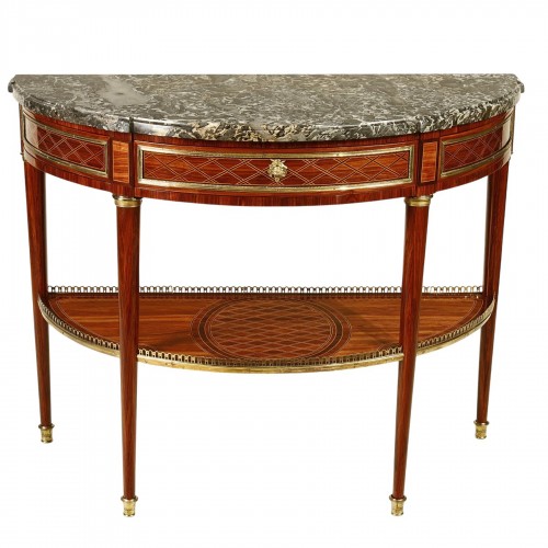 Console demi-lune époque Louis XVI estampillée de Lacroix