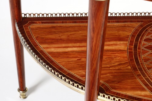 Antiquités - Console demi-lune époque Louis XVI estampillée de Lacroix
